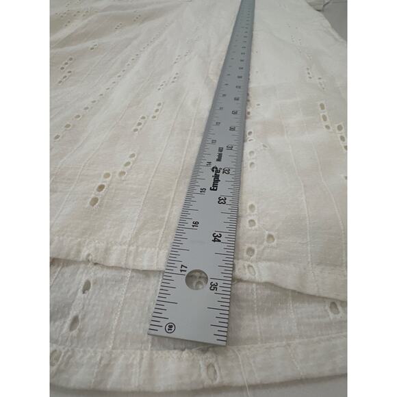 Prana Cream Ladyland Eyelet Dress Sz Medium - Picture 13 of 16